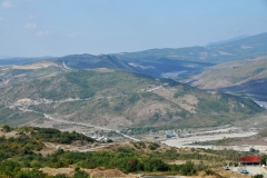 Highway leading from Shemakha to Sheki across hills and countryside