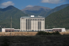 Sheraton  hotel announced it would open  a Starwood Hotel & Resort  signed an agreement with Improtex Real Estate LLC to open a new Sheraton in Ismailli, Azerbaijan. The hotel was scheduled to open in 2014. The hotel was scheduled to  have  132 rooms, 32 suites and conference center. There is nothing around the area, no industry,  or population. A big question is WHY?   To date it never opened and sits vacant and unfinished..