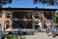 The Palace of Shaki Khans, Azerbaijani in Shaki, Azerbaijan was a summer residence for the Shaki Khans. It was built in 1797 by Muhammed Hasan Khan.