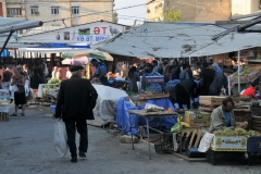 We are up early this morning and stop at a local open air market in Sheki, Azerbaijan