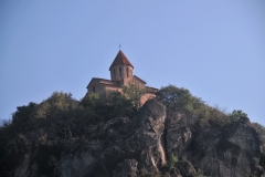 Last glimpse of a Monastery  high upon a hill as we are close to leaving Azerbaijan.