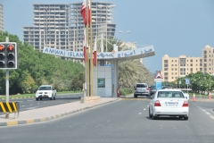 Entrance into an area built from dredging from the bottom of the ocean