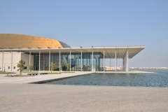 Bahrain National Theater. Incredibly designed modern building built literally on the bay. Spectacular!