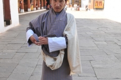 Our local guide in Bhutan Tashi Dorji. He is wearing typical clothes for every man in the country.