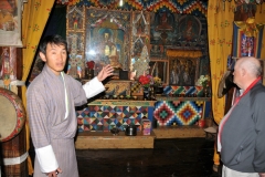 The home has its own private Buddhist temple for the family to pray