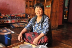 We are guests for lunch and the mother of the family has prepared a delicious local meal for us to enjoy