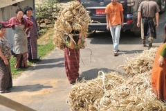 These were heavy pales of wood pulp. I tired to carry a bale a distance and it was dead weight.