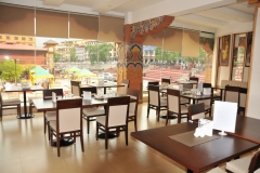 Dining Room of the Thimphu Tower overlook the sqaure next door