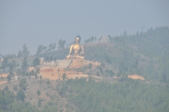 View of the mammoth Buddha Dordenma Statue from a distance