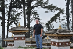 A Chortin (in Tibet) or Stupa (in Bhutan) is a mount - like hemispherical structure containing relics that is used as a place of meditation.