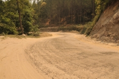 Turn out on the East Road. The main road from one end of Bhutan to the other is a one lane dirt road they are trying to make into two lane paved highway, They have a long way to go. The altitude reaches 10,330 feet at the pass to drive 100 miles it took almost 6 hours to reach our destination.