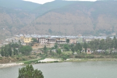 Across the river from the hotel a new town has been built in recent years