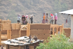 Women building a home