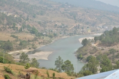 View of the Punakha area Valley
