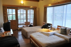 My room at the Cottages overlooking the river