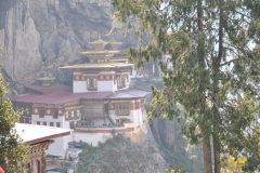 Tigers Nest is perched seemingly impossibly on a cliff 3,000 feet above the valley. The Valley is 7,330 feet above sea level. Taktsang is a place of pilgrimage for locals and for visitors like us, a hike to the viewpoint opposite the monastery is thrill and mystical.