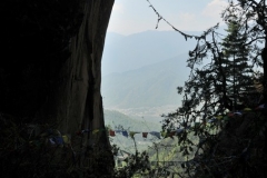 View of the valley below from vantage point along the stairs