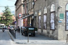 This morning we take a walking tour of Sarajevo.  Sarajevo is the capital and largest city of Bosnia and Herzegovina, is the political, financial, social, and cultural center of Bosnia and Herzegovina and a prominent center of culture in the Balkans. This is the actual corner where World War I in 1914 started. 