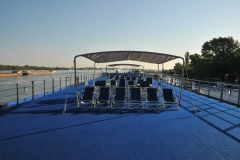 A favorite area to sit on the top deck of  the River Concerto .  Great location to  rest and relax seeing the sights along the river as we cruised.