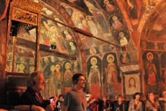 Similar to other Arbanassi churches, Saints. Archangels Michael and Gabriel is opulently painted, a proof of the robust finances of Arbanassi residents and of their refined aesthetic taste. Very particular are the images of the females- saints painted against starry sky. The wood