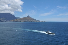 Tug boat coming out to escort us into port.
