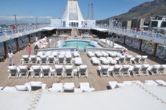 Approaching the docking area in the harbor.  We will spend one more night on the ship before disembarking the following day.