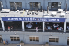 Docked looking down at the cruise Terminal where we will clear immigration in a short while.