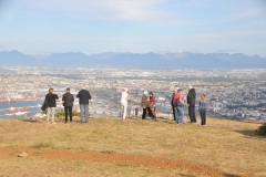Others enjoying the view from Signal Hill overlooking the city below and the ocean in the distance.