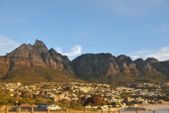 Another view of Lions Head with residential neighborhoods below and the ocean at Sea Point.