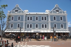 This is the exterior of the building in the Harbor next to the swinging bridge.   I had pointed it out earlier in a photo from Signal Hill.  I was told that the building originally was the old Port Captains Building.