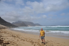 The shoreline of the island of Sao Vicente is spectacular.  Almost no one in sight except for a few of our group.  Beautiful sandy beaches.