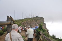 Highest peak of Monte Verde. The drive up is on a narrow 2 lane winding road through the clouds and mist.