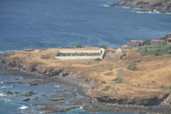 Cemetery below on the peninsula.