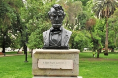 A statue of Abraham Lincoln sits across the street in the public park facing the former US Embassy. The statue is placed there because Chile was the first country to abolish slavery in Latin America.  Of course Lincoln is associated with abolishing slavery in the US.