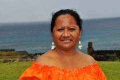 The owner of the restaurant, Vaiuri at Tahai beach, we had lunch and a dinner later in the evening.