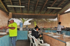 Spending years in the restaurant business I am always interested in the kitchen area for the restaurants. The kitchen with family working at Vaiuri was very simple. The food excellent.