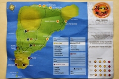 This is a map of Easter Island.  The numbers in red are all the places that we visited while on the island.