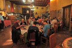 We were dinner inside the viewing room at the Bodega. Dinner was delicious as were the wines.