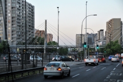 Santiago early evening driving back into the city.