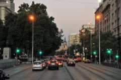 Early evening Chile's cosmopolitan capital.