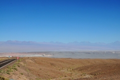 The Atacama Desert is a plateau in South America, covering a 600-mile strip of land on the Pacific coast, west of the Andes mountains. It is the driest desert in the world, as well as the only true desert to receive less precipitation than the polar deserts. According to estimates, the Atacama Desert occupies 41,000 sq miles and 49,000 sq miles of the barren lower slopes of the Andes are included also..