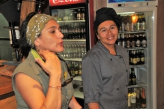 Nicole, our guide introducing Marta to our group of travelers. She was taking a few well earned minutes of rest after preparing a great meal.