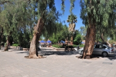 San Pedro de Atacama is a town set on an arid high plateau in the Andes mountains of northeastern Chile. Its dramatic surrounding landscape incorporates desert, salt flats, volcanoes, geysers and hot springs. The Valle de la Luna in the nearby Los Flamencos National Reserve is a lunarike depression with unusual rock formations, a huge sand dune and pink-streaked mountains.