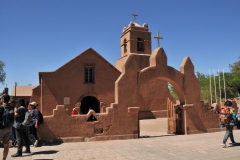 The Church of San Pedro de Atacama is a Catholic church in San Pedro de Atacama, Chile. Constructed during the Spanish colonial period, it is reportedly the second oldest church in Chile. San Pedro de Atacama grew, over centuries, around an oasis in the Puna de Atacama, an arid high plateau.