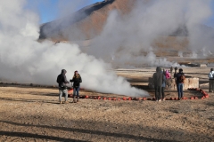 El Tatio is also part of the Altiplano-Puna volcanic complex, a system of large calderas and associated ignimbrites which have been the sources of supereruptions. Some of these calderas may be the source of heat for the El Tatio geothermal system.
