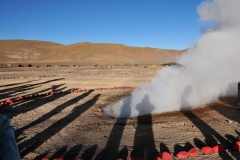 Presently, the field is a major tourism destination in northern Chile. It was prospected over the last century for the potential of geothermal power production, but such a project was discontinued after a major incident in 2009.
