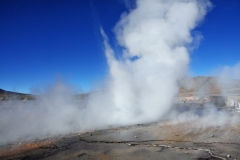 Hot water and steam made for some awesome photos with the deep blue sky background.