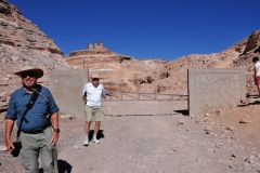 Closed gate into Rainbow valley we walked around and then down into the valley below.