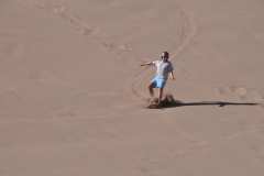 Stopping or falling could prove a real problem. A mouth full of dirt.