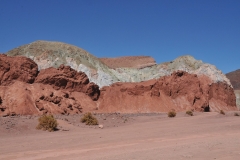 The layered rock is sculptured by the centuries of wind blowing.
